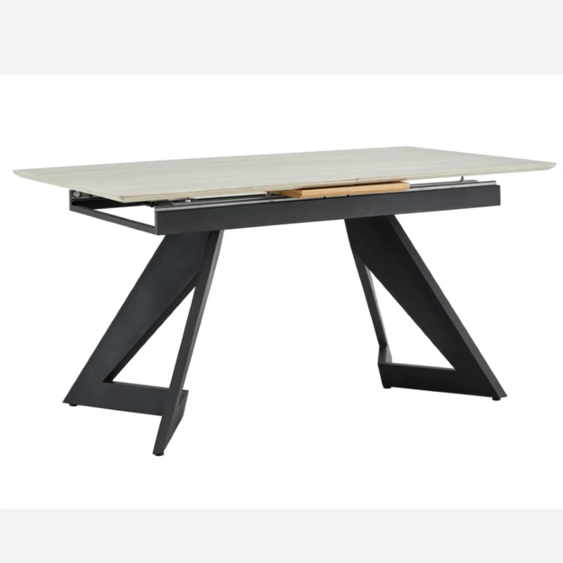 Extendable MDF Dining Table With Metal Legs high quality