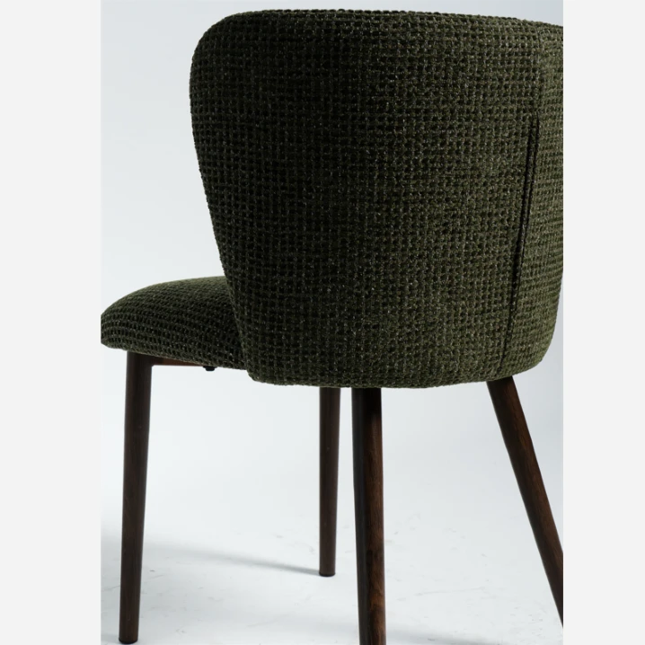 Retro Green Dining Chair With Heat Transfer Round Frame high quality